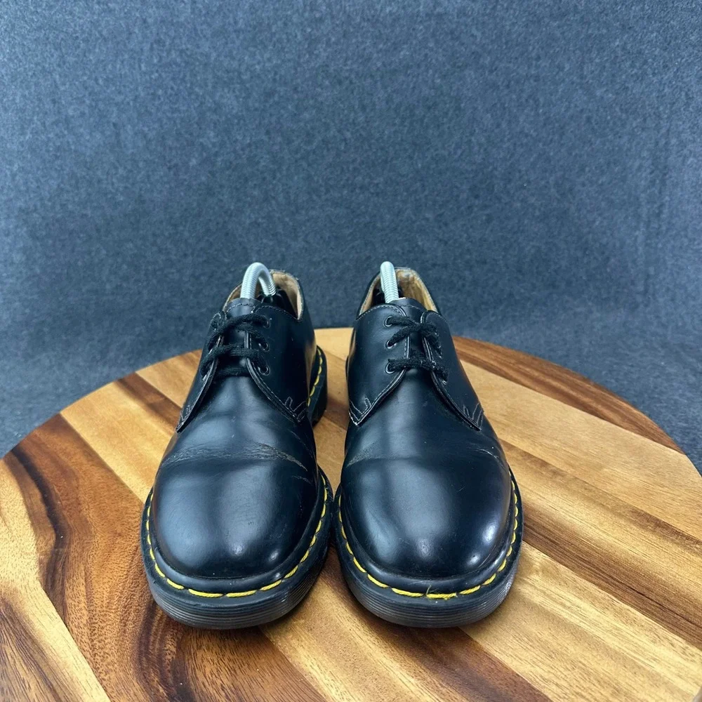 Vintage Doc Dr Martens 1461 59 Three Hole Black Made In England US M5 W6